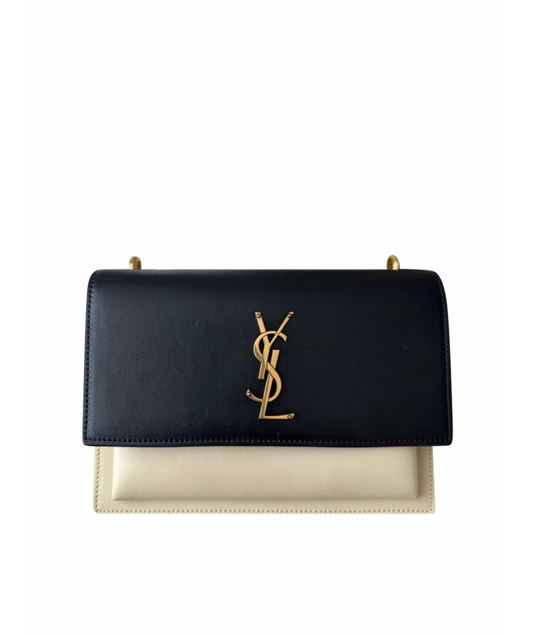 SAINT LAURENT Черная кожаная сумка через плечо, фото 5