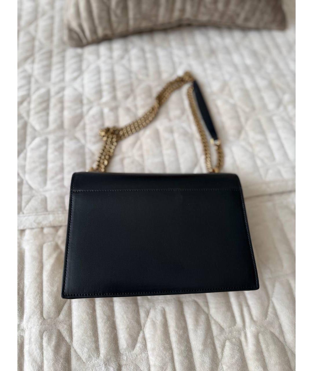 SAINT LAURENT Черная кожаная сумка через плечо, фото 3