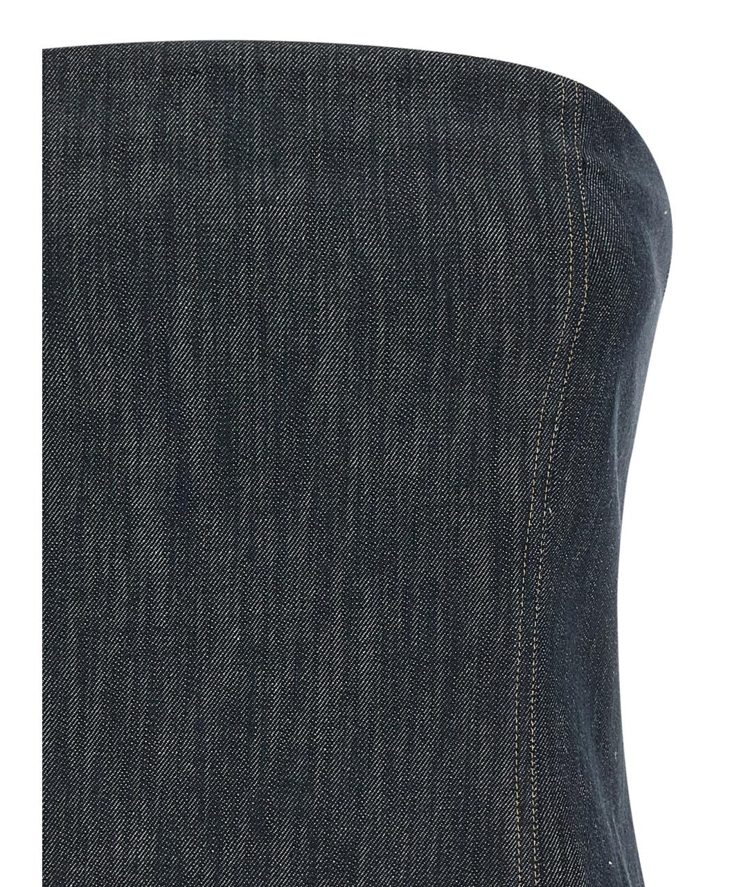 BRUNELLO CUCINELLI Синяя хлопковая майка, фото 3