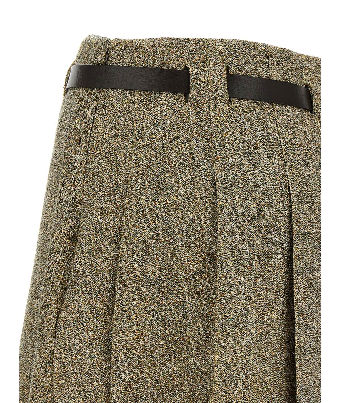 FERRAGAMO Мульти льняная юбка мини, фото 4