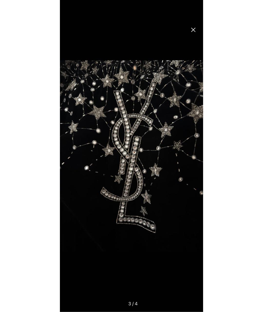 SAINT LAURENT Черная бархатная куртка, фото 4