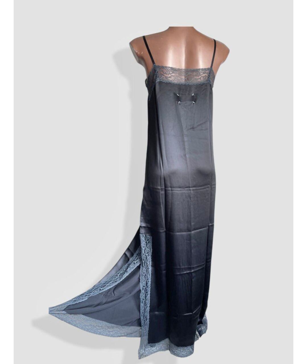 MM6 MAISON MARGIELA Черное шелковое повседневное платье, фото 2