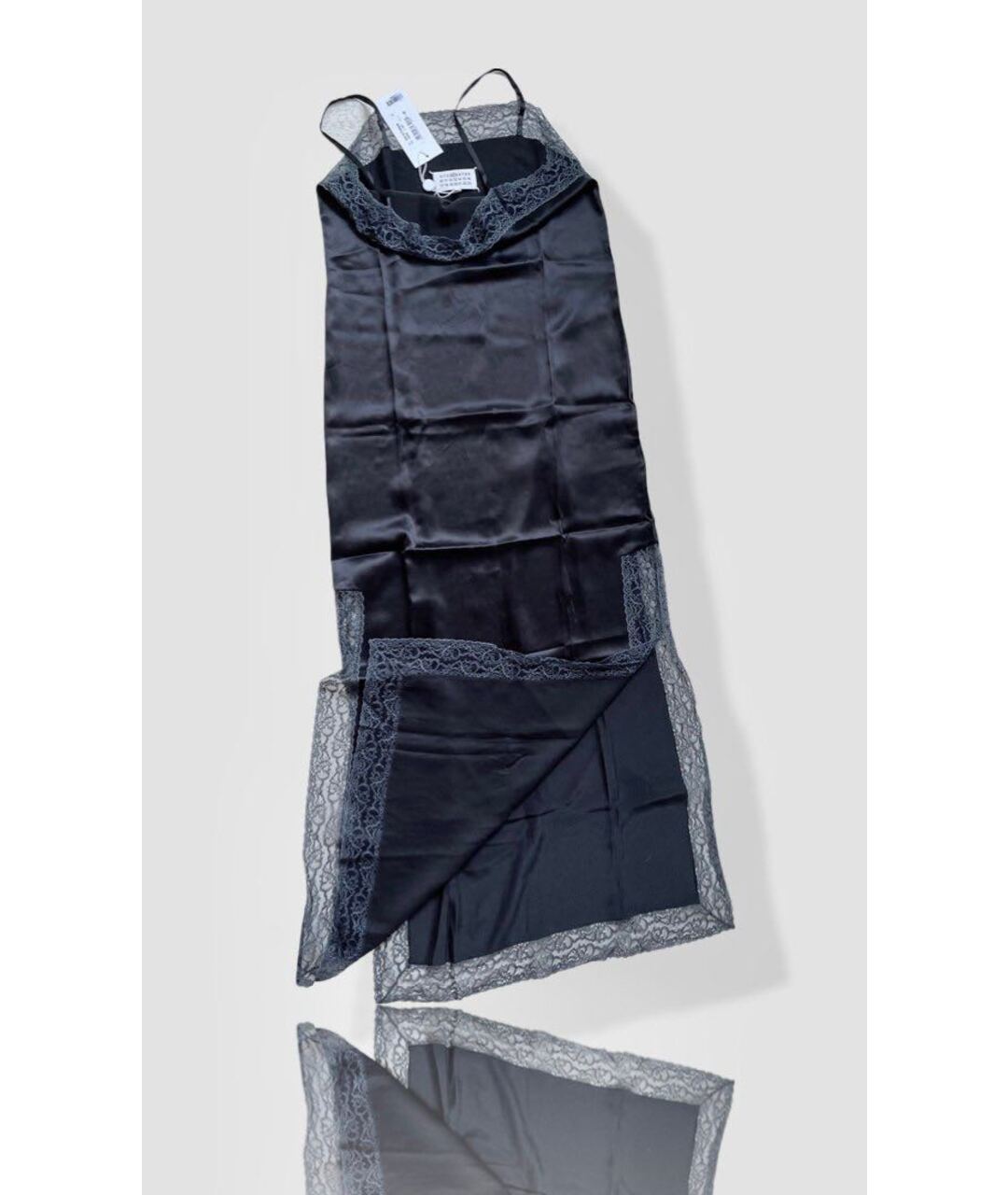 MM6 MAISON MARGIELA Черное шелковое повседневное платье, фото 5