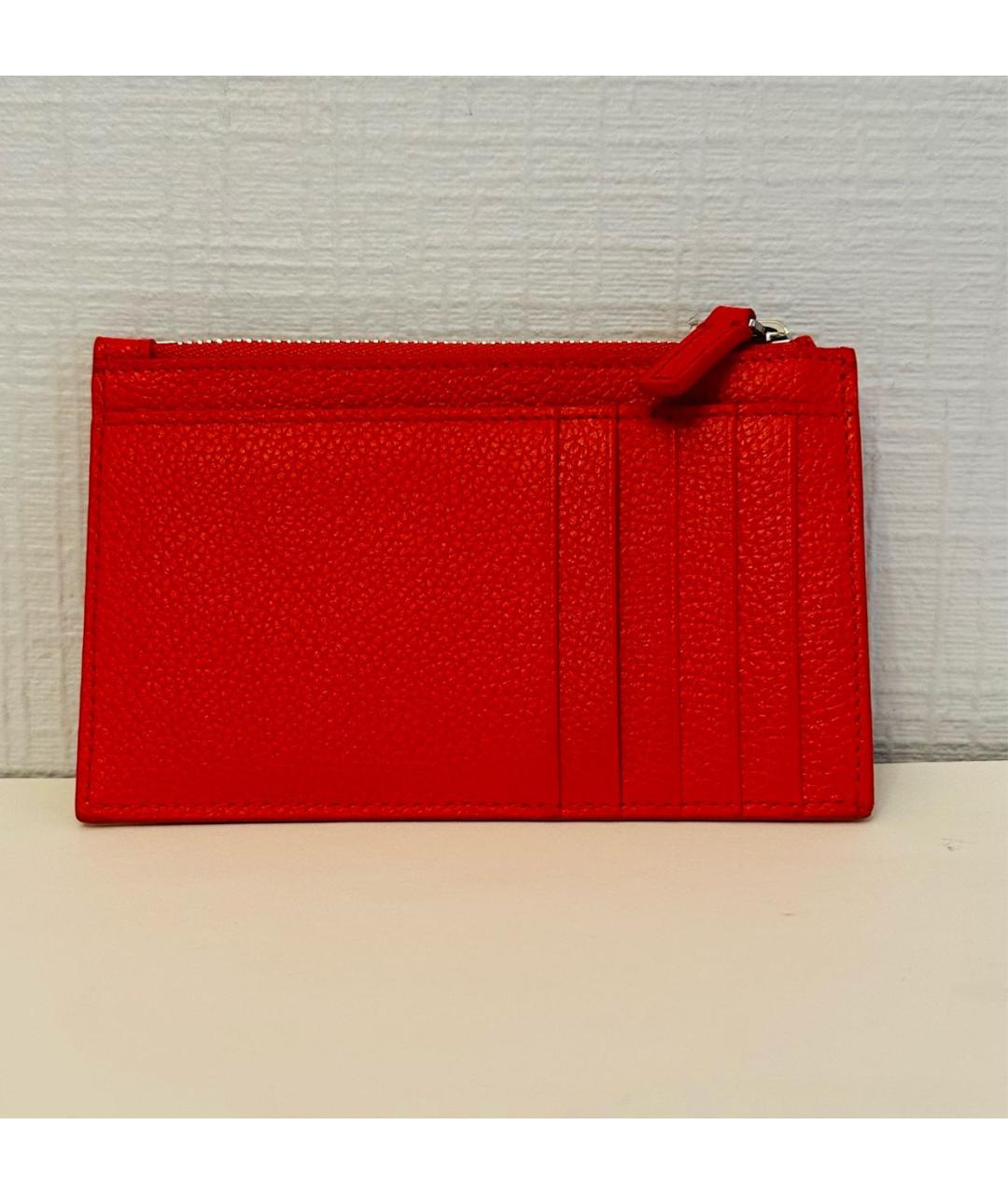 BALENCIAGA Красный кожаный кардхолдер, фото 2