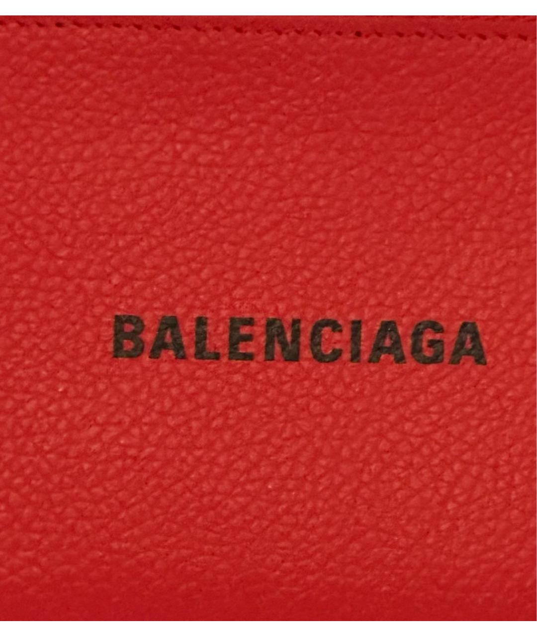BALENCIAGA Красный кожаный кардхолдер, фото 4
