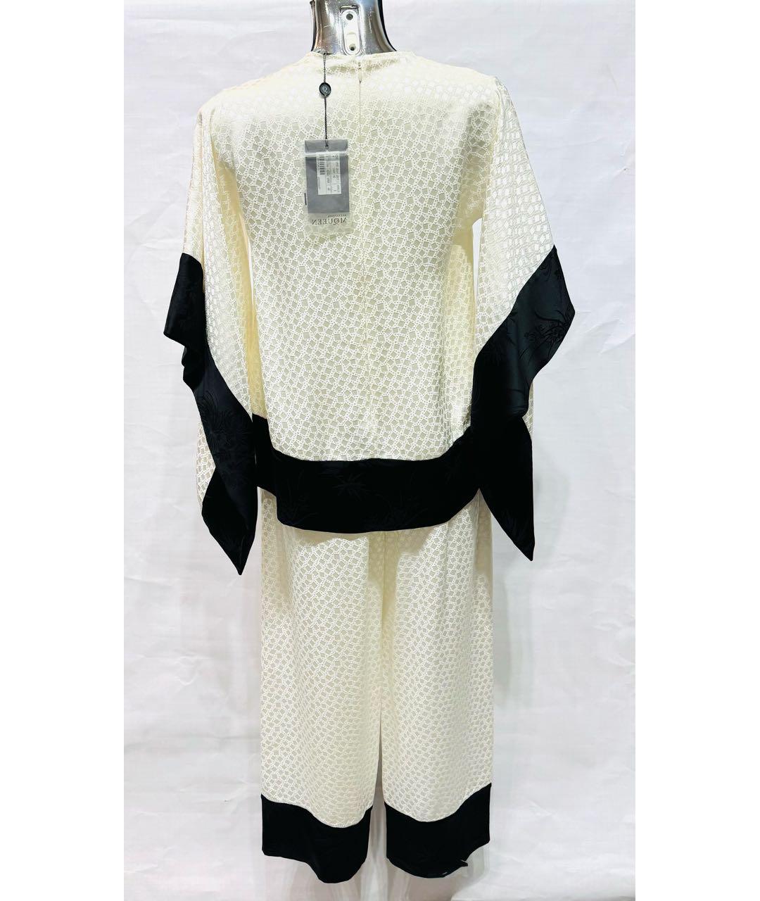 ALEXANDER MCQUEEN Бежевый вискозный костюм с брюками, фото 2