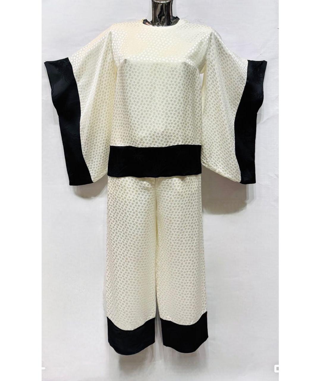 ALEXANDER MCQUEEN Бежевый вискозный костюм с брюками, фото 8