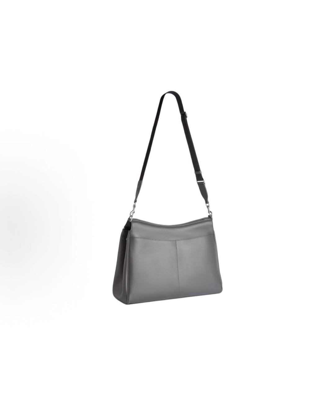 BALENCIAGA Серая кожаная сумка с короткими ручками, фото 3