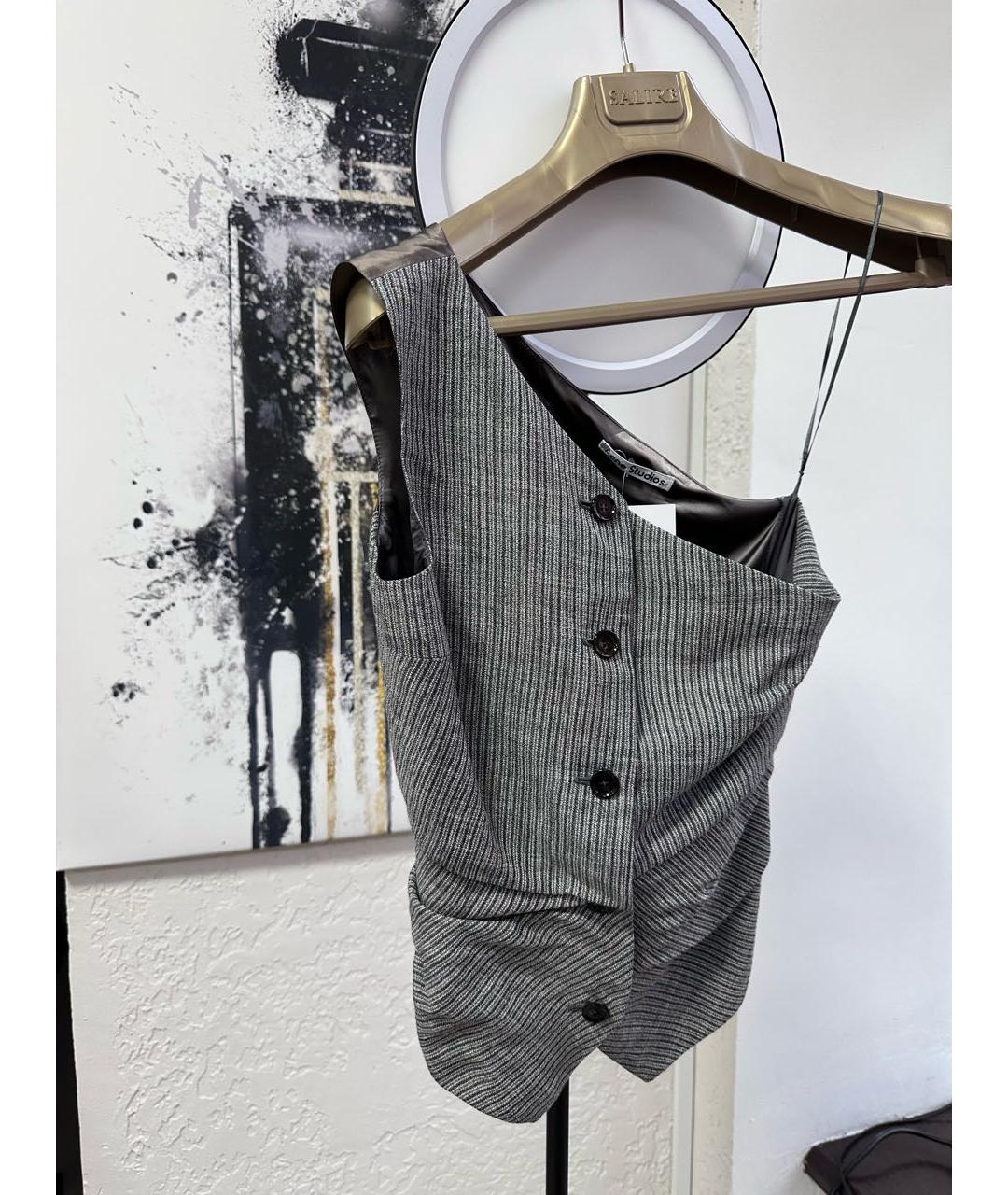 ACNE STUDIOS Бежевый льняной жилет, фото 9