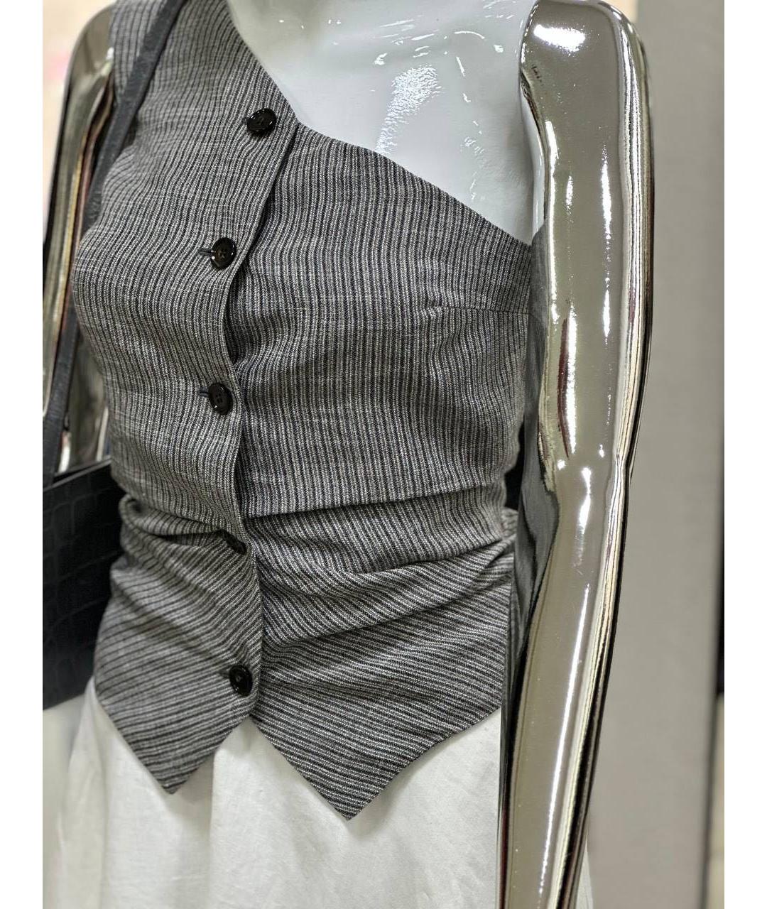 ACNE STUDIOS Бежевый льняной жилет, фото 5