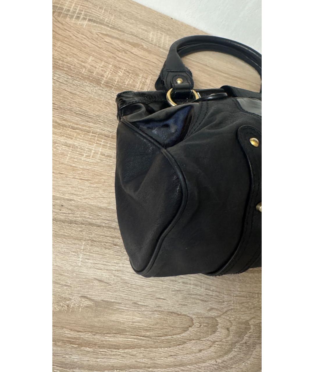 VALENTINO Черная кожаная сумка с короткими ручками, фото 6