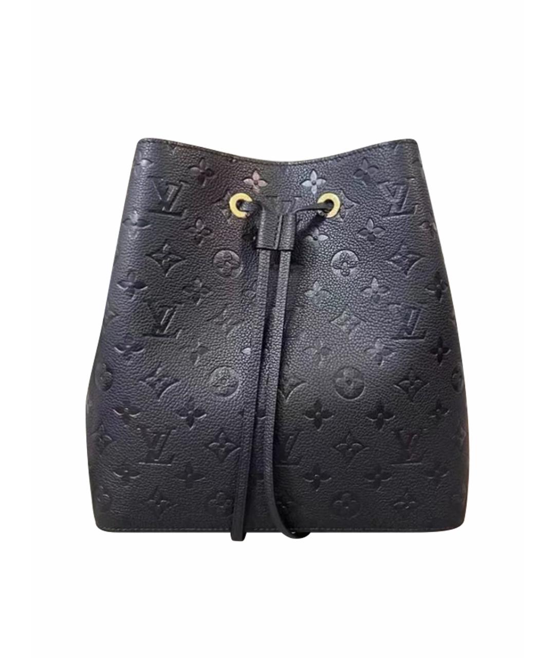 LOUIS VUITTON Черная кожаная сумка через плечо, фото 1