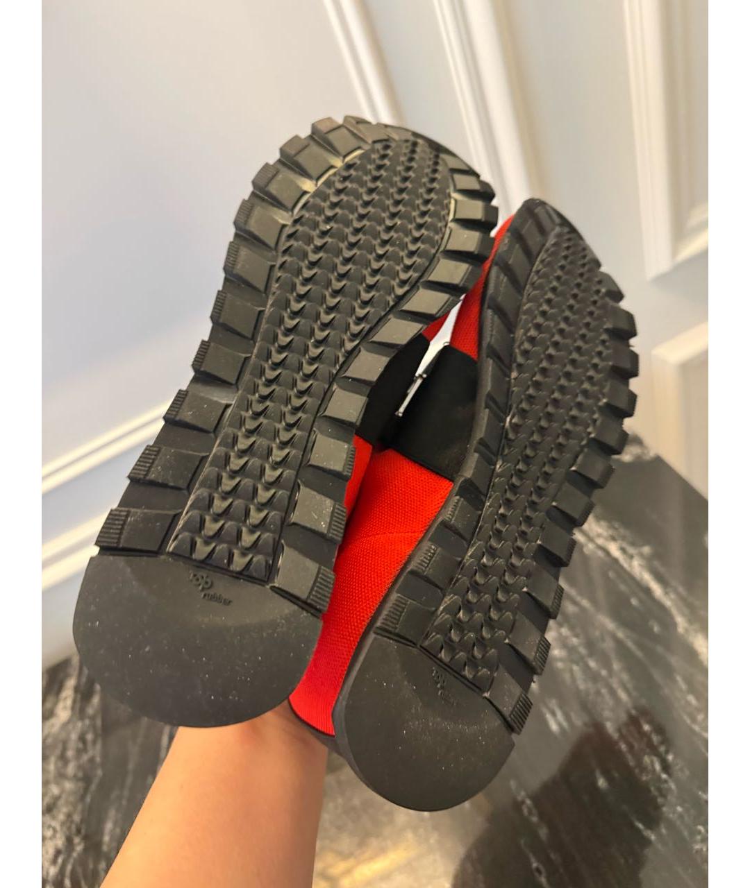 PHILIPP PLEIN Красные текстильные кроссовки, фото 5