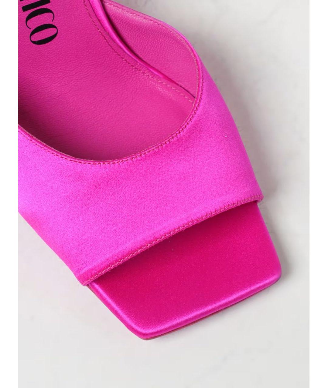 THE ATTICO Фуксия текстильные босоножки, фото 3