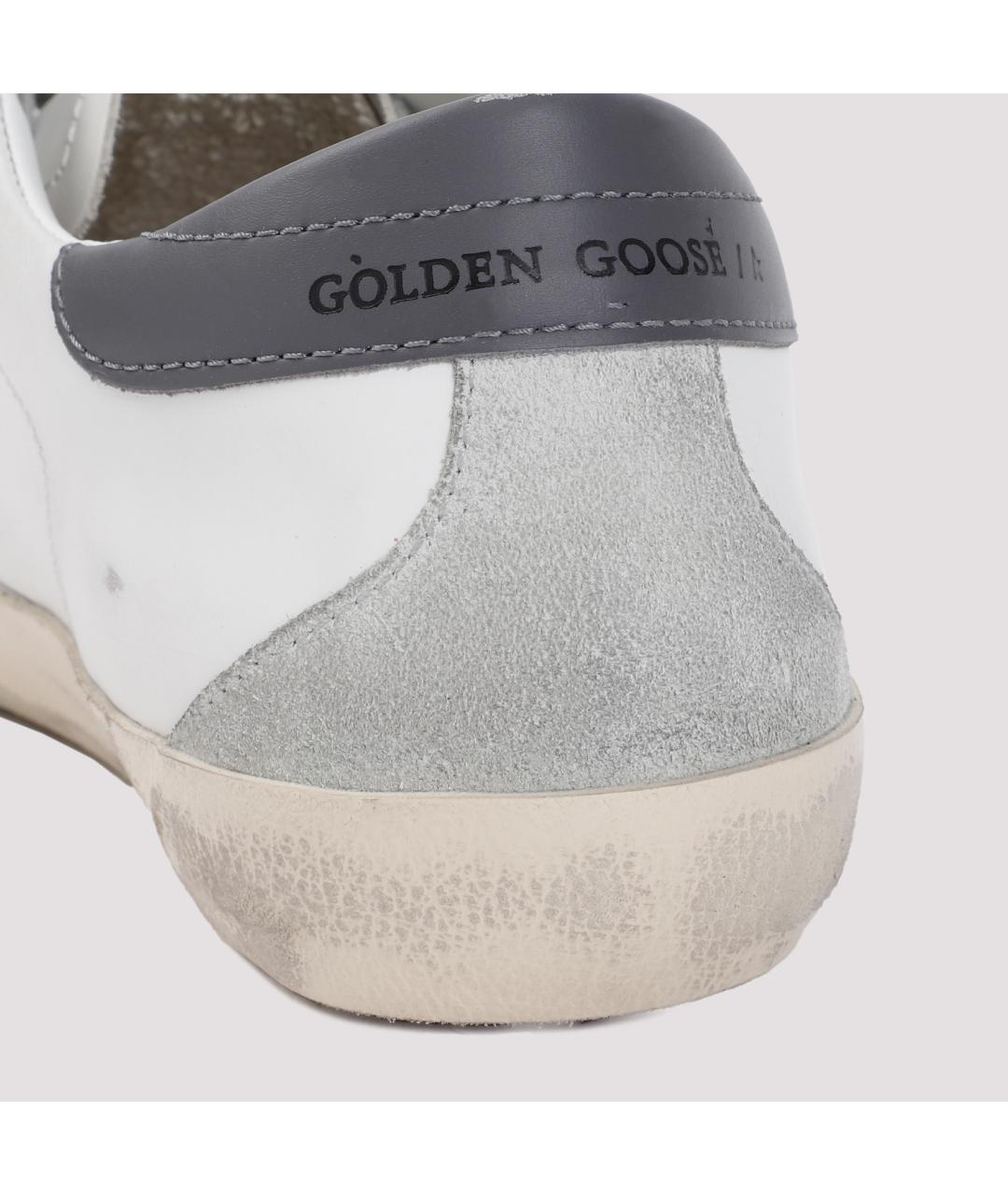 GOLDEN GOOSE DELUXE BRAND Белые кожаные низкие кроссовки / кеды, фото 4