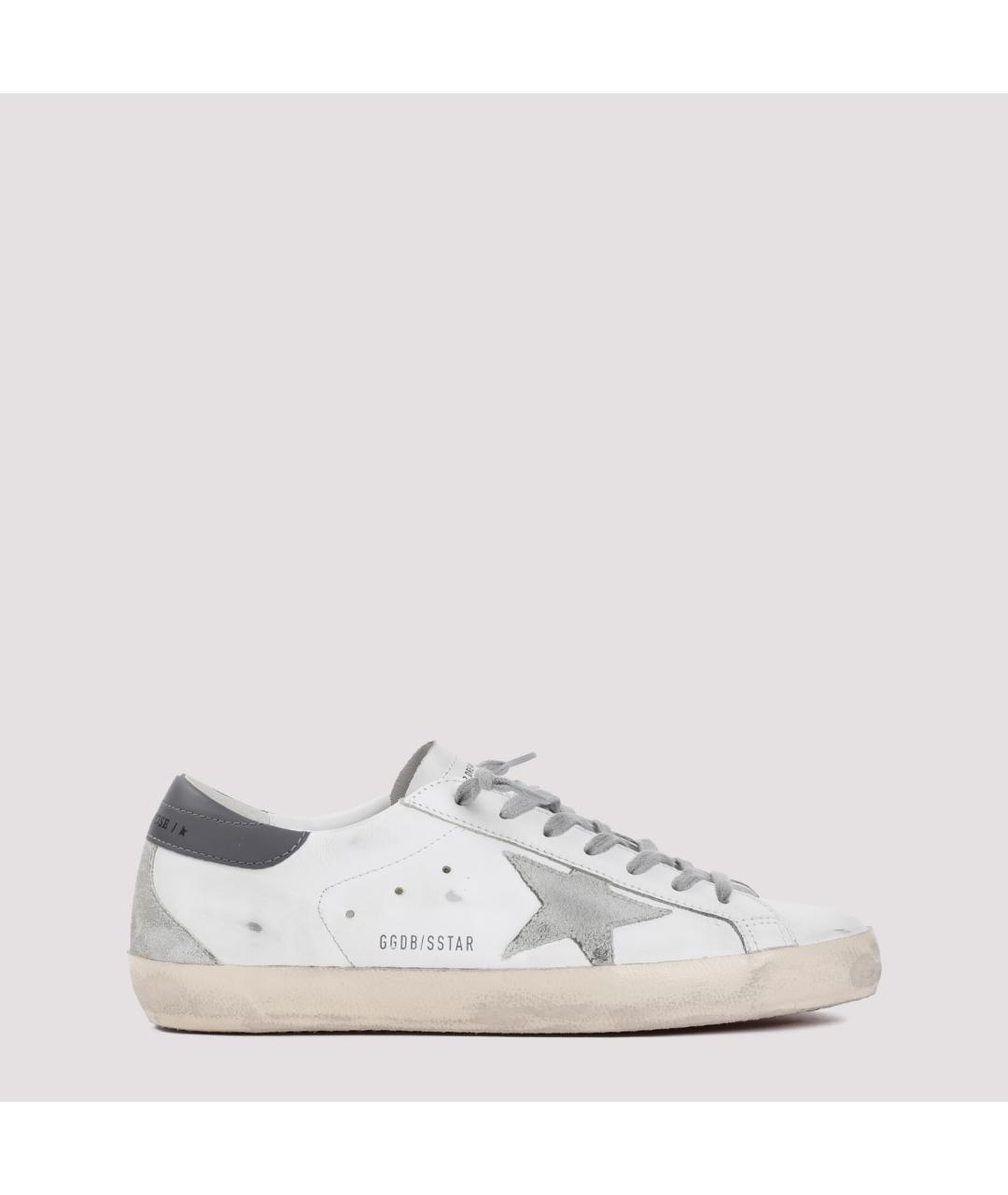 GOLDEN GOOSE DELUXE BRAND Белые кожаные низкие кроссовки / кеды, фото 5