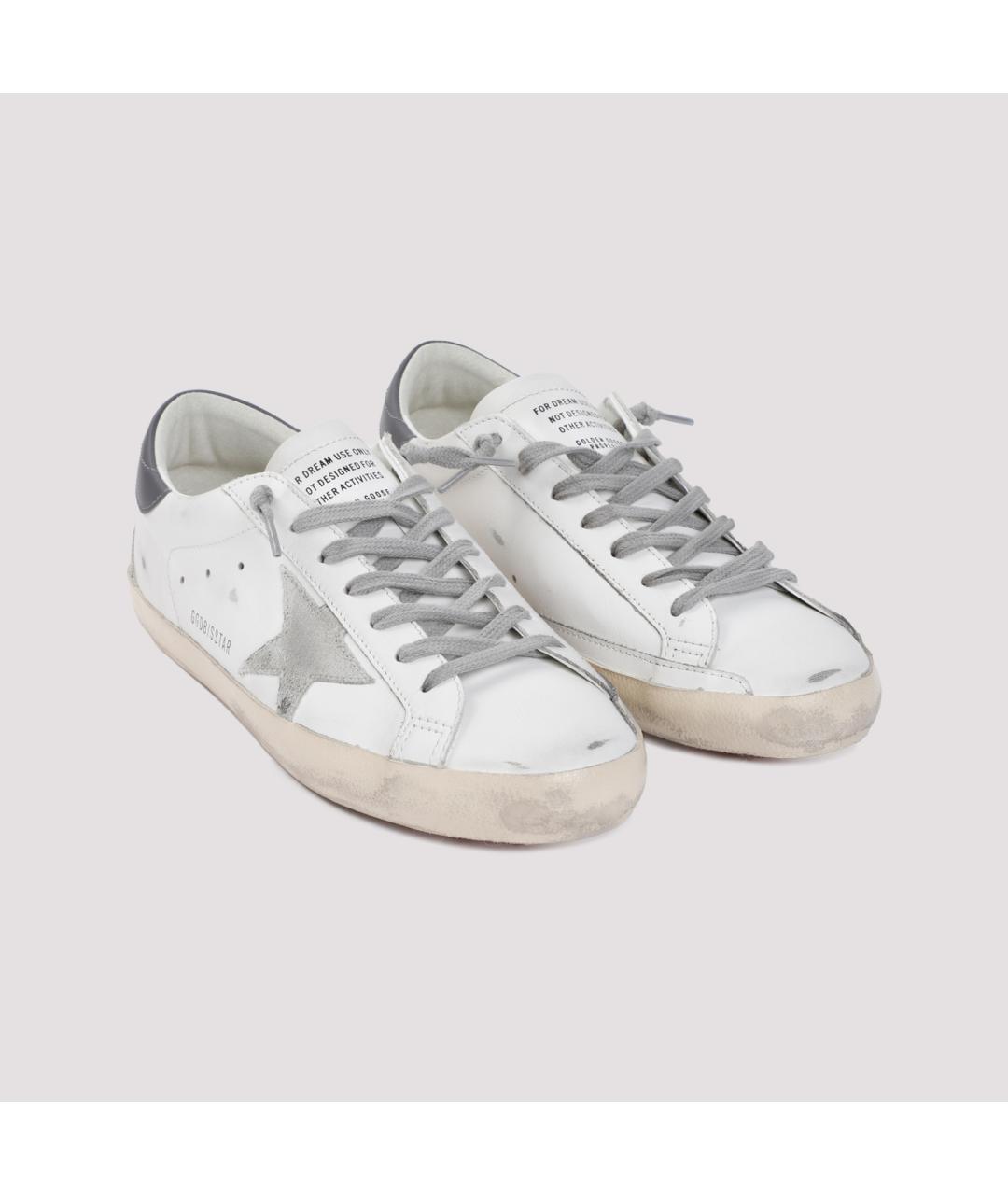 GOLDEN GOOSE DELUXE BRAND Белые кожаные низкие кроссовки / кеды, фото 3