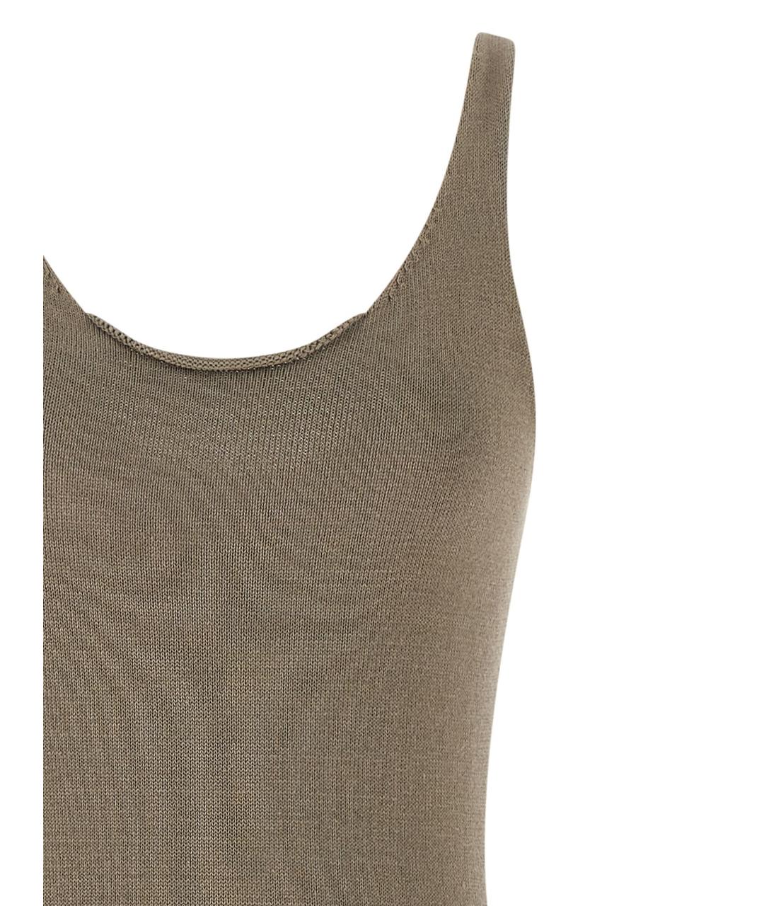 entire studios Бежевое хлопковое коктейльное платье, фото 3