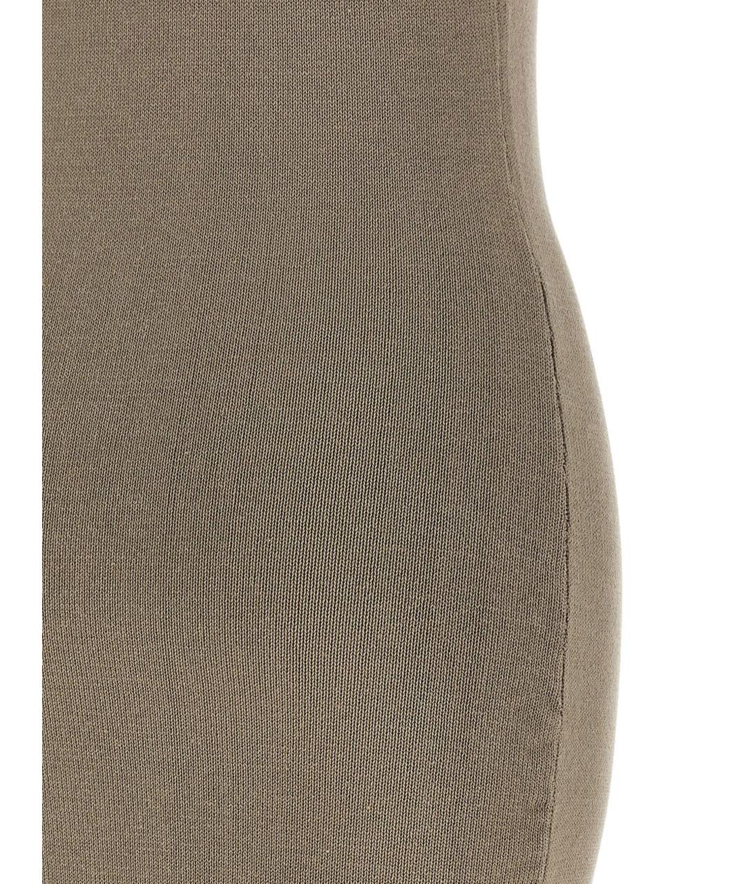 entire studios Бежевое хлопковое коктейльное платье, фото 4