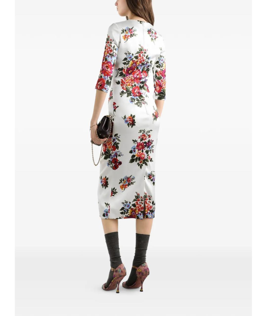 DOLCE&GABBANA Мульти вискозное повседневное платье, фото 3