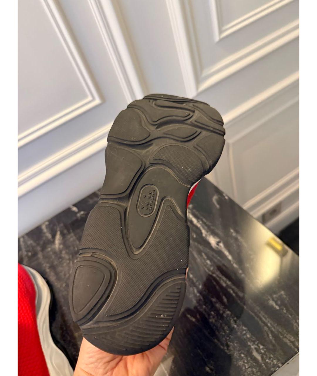 PHILIPP PLEIN Красные текстильные кроссовки, фото 5