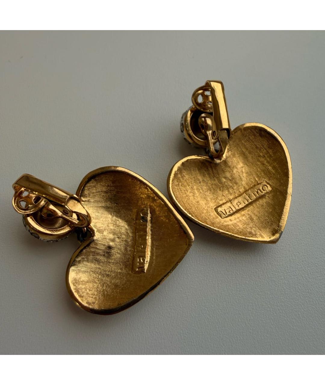 VALENTINO Золотые металлические клипсы, фото 2