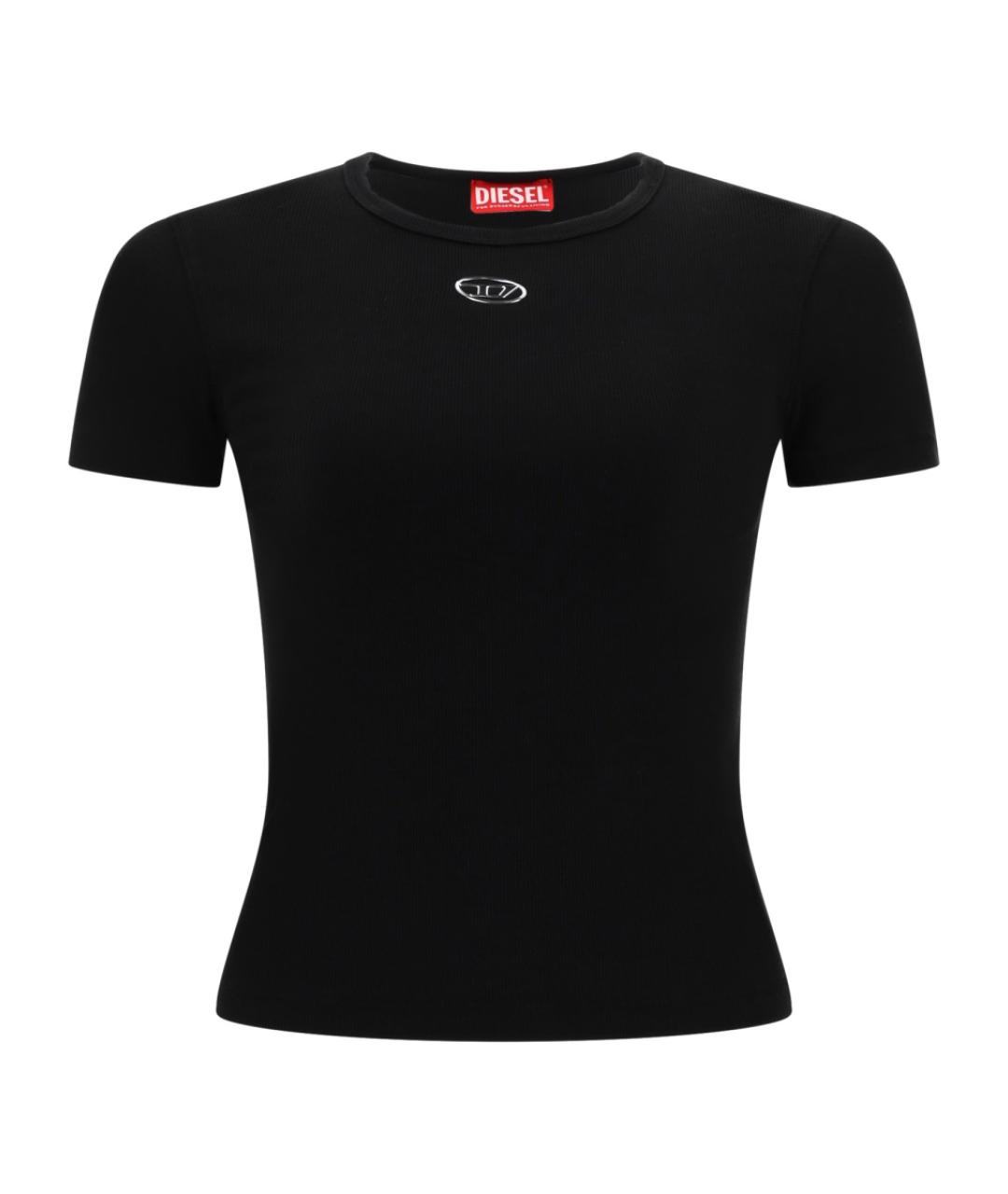 DIESEL Черная хлопковая футболка, фото 1