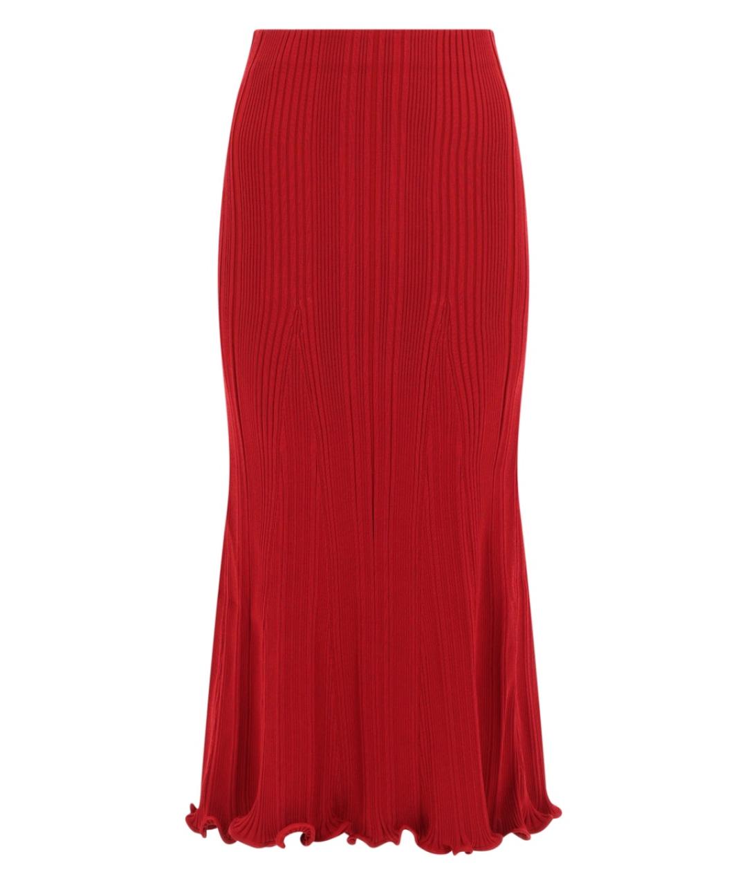 SELF-PORTRAIT Красная вискозная юбка миди, фото 1
