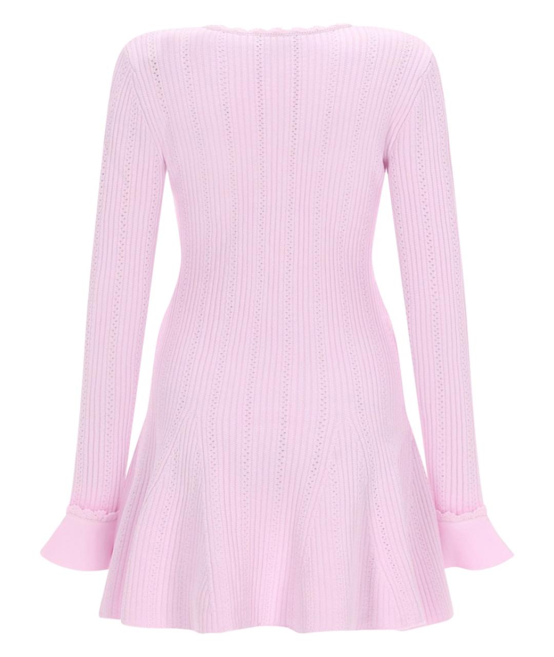 SELF-PORTRAIT Розовое вискозное повседневное платье, фото 2