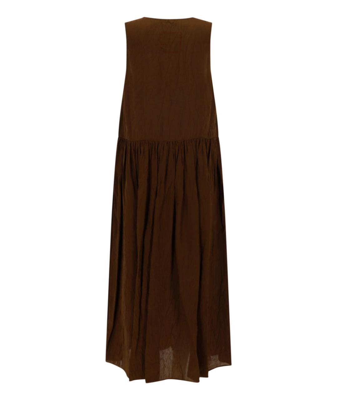 UMA WANG Бежевое вискозное повседневное платье, фото 2