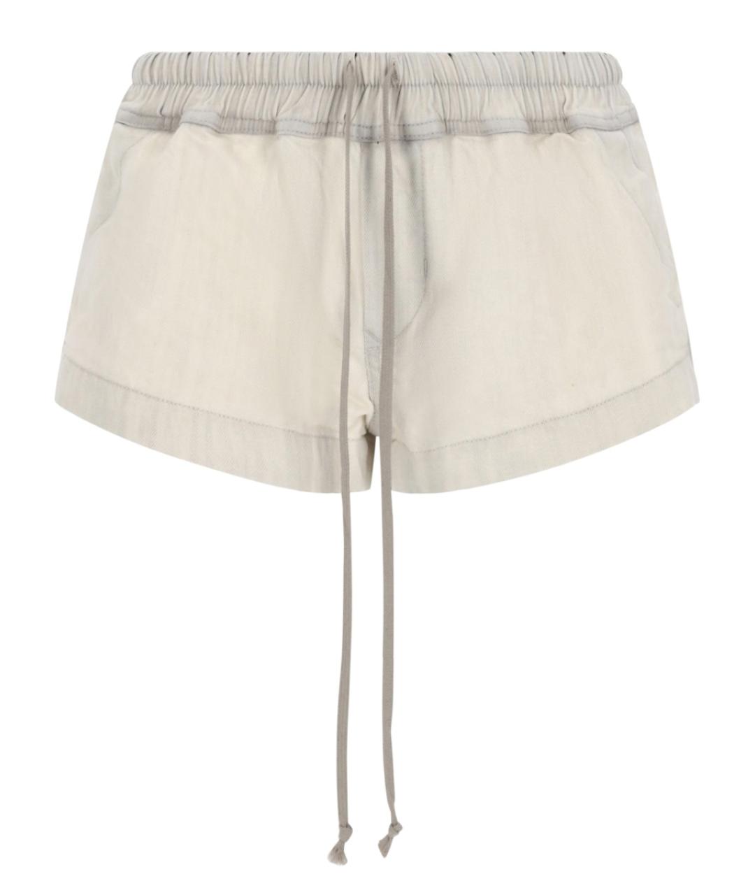 RICK OWENS DRKSHDW Белые хлопковые шорты, фото 1