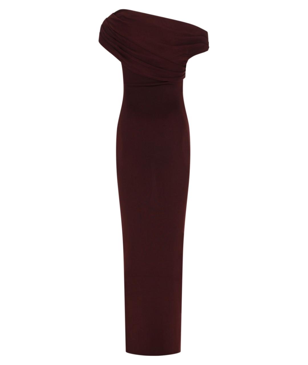 SELF-PORTRAIT Коричневое вискозное вечернее платье, фото 2