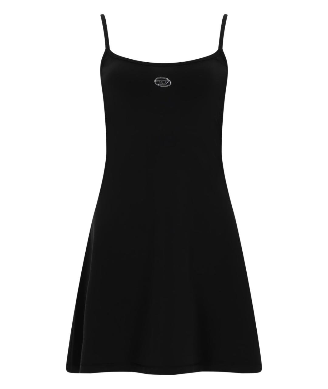 DIESEL Черное хлопковое повседневное платье, фото 1