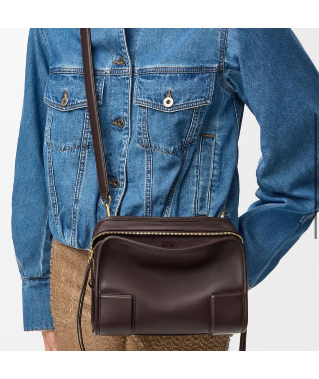 LOEWE Коричневая кожаная сумка тоут, фото 2