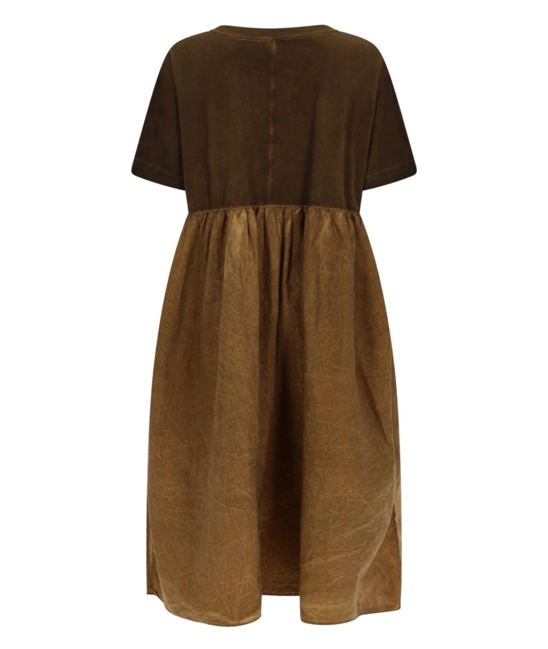 UMA WANG Бежевое хлопковое платье, фото 2