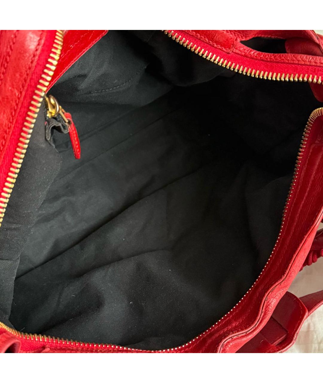 BALENCIAGA Красная кожаная сумка с короткими ручками, фото 7
