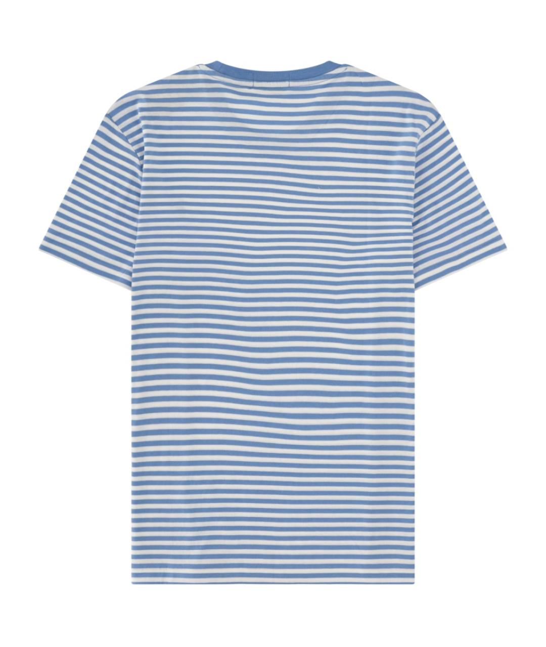 POLO RALPH LAUREN Синяя хлопковая футболка, фото 2