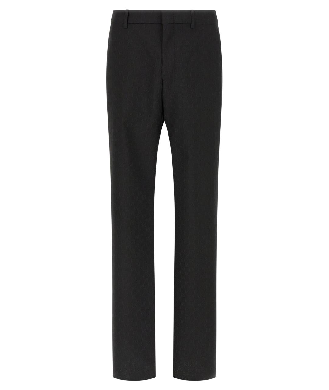 GUCCI Черные полиэстеровые классические брюки, фото 1