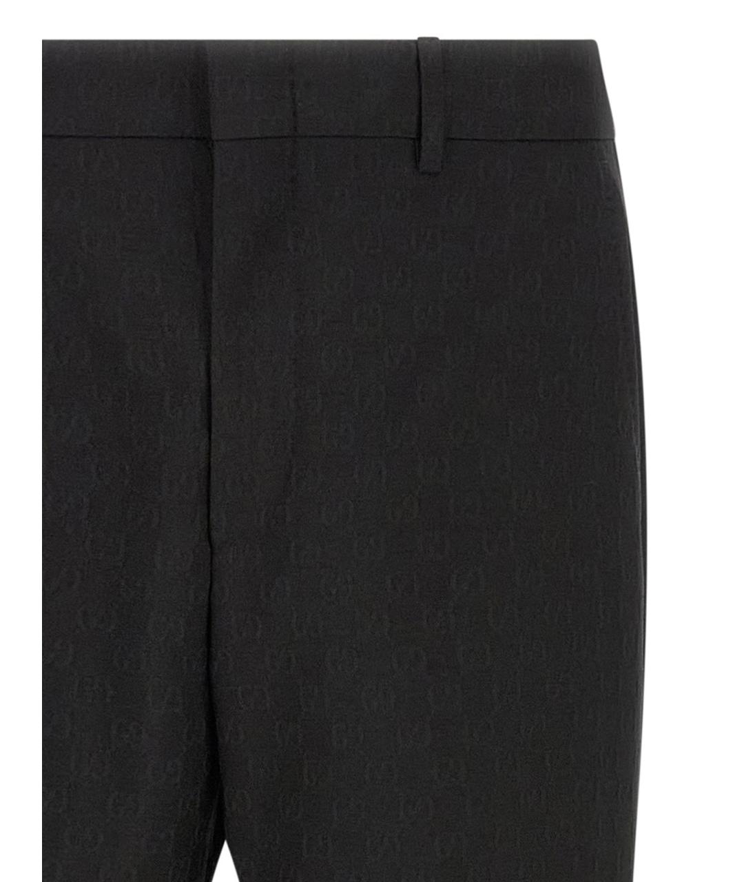 GUCCI Черные полиэстеровые классические брюки, фото 2