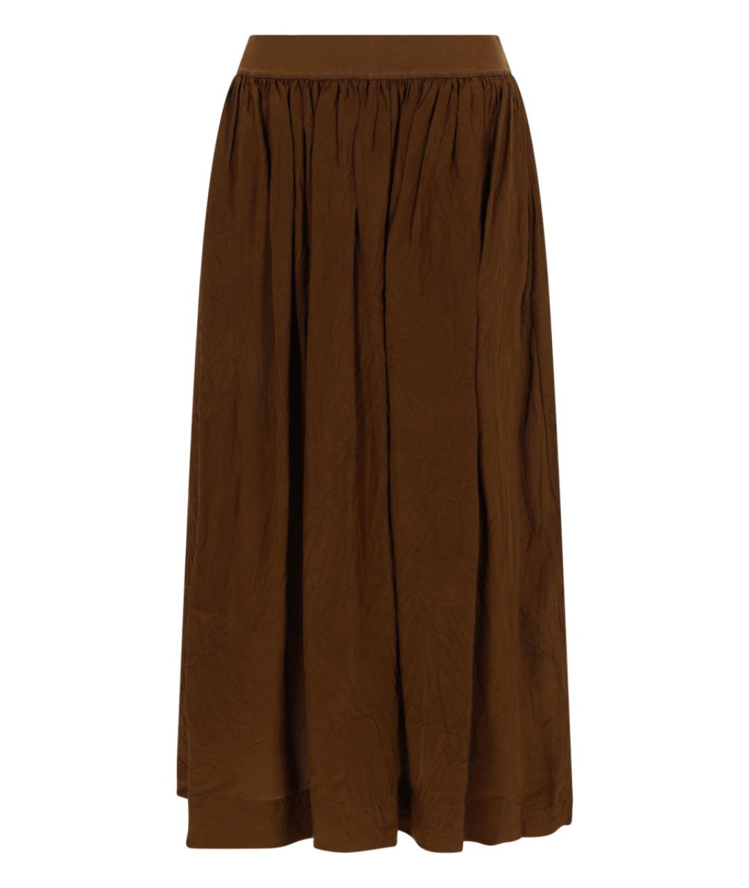 UMA WANG Коричневая вискозная юбка миди, фото 1
