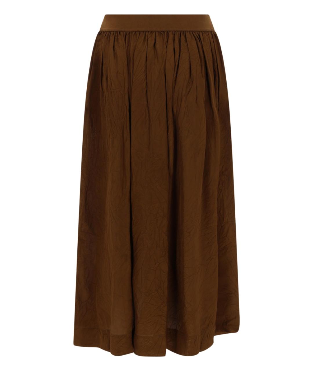 UMA WANG Коричневая вискозная юбка миди, фото 2