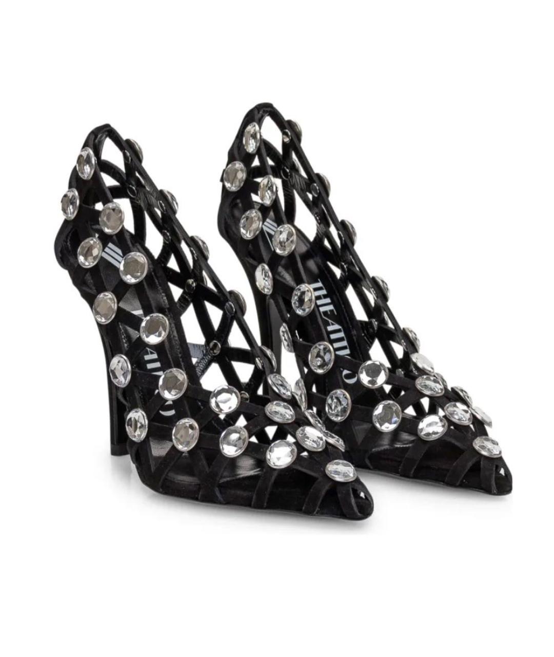 THE ATTICO Черные замшевые туфли, фото 2