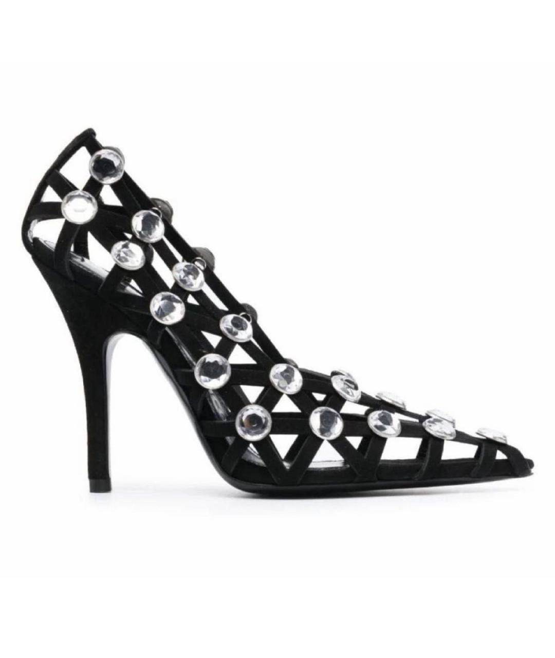 THE ATTICO Черные замшевые туфли, фото 5