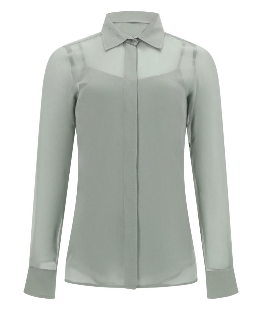 MAX MARA Бирюзовая шелковая рубашка, фото 1