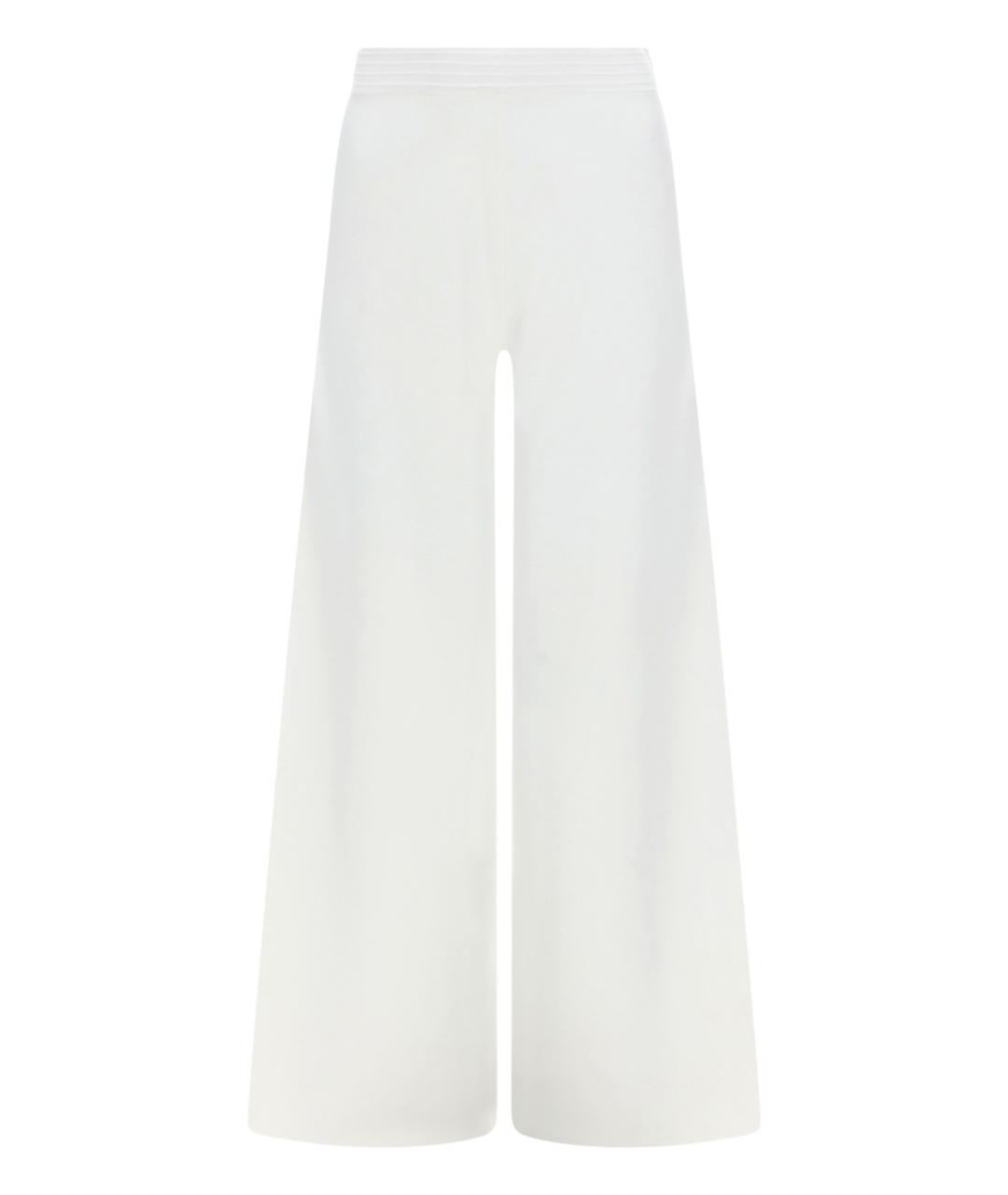 MAX MARA Белые вискозные прямые брюки, фото 1