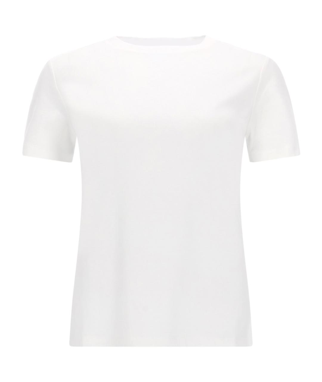 MAX MARA Белая хлопковая футболка, фото 1