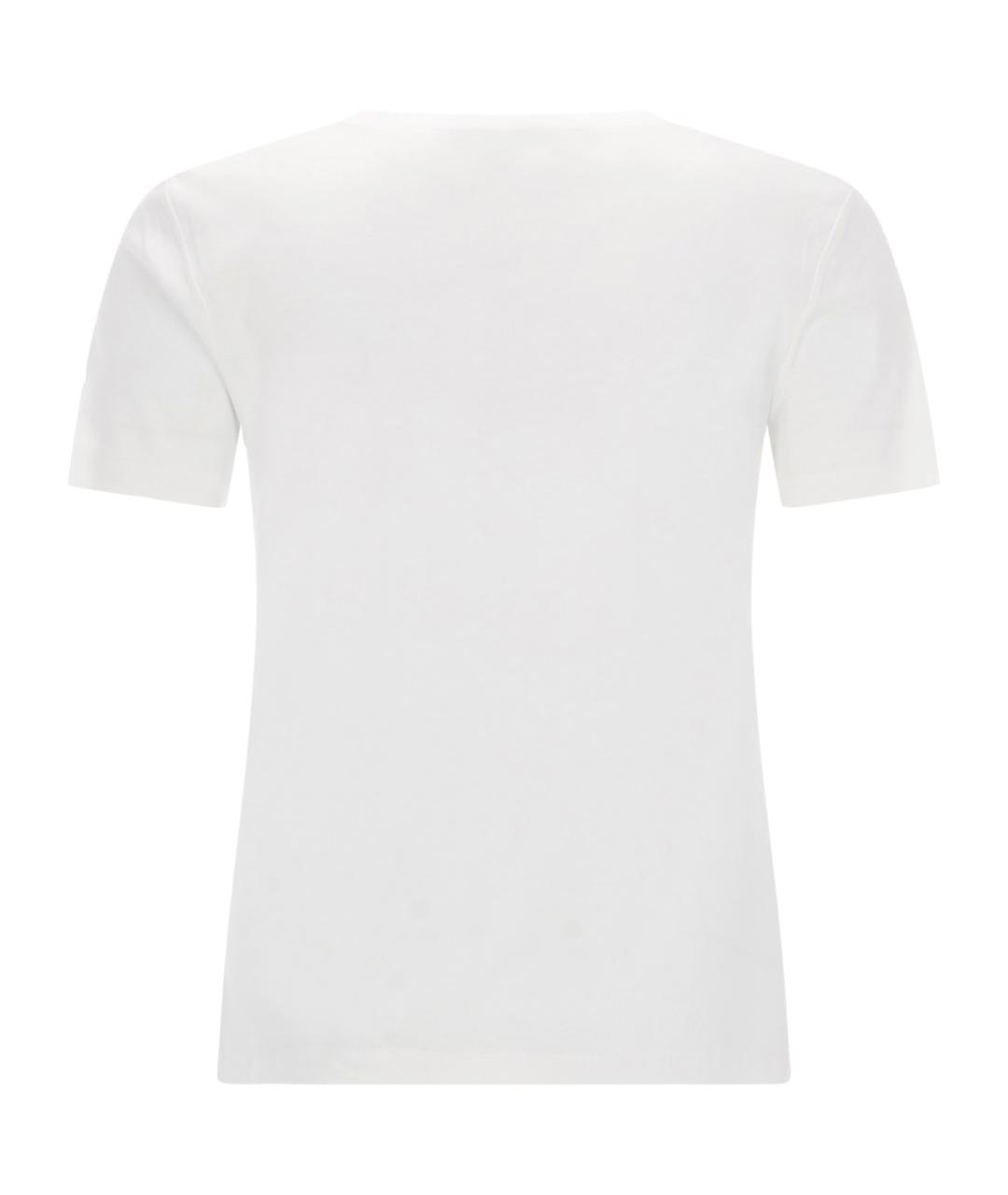 MAX MARA Белая хлопковая футболка, фото 2
