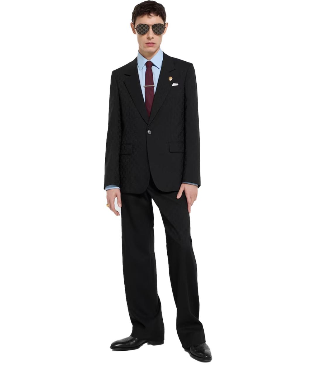 GUCCI Голубая хлопковая классическая рубашка, фото 4