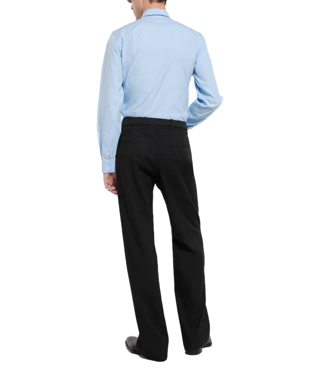 GUCCI Голубая хлопковая классическая рубашка, фото 2