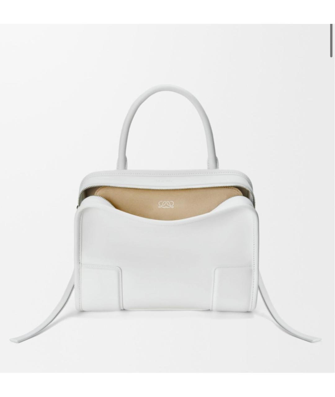 LOEWE Белая кожаная сумка тоут, фото 4